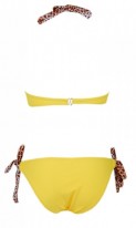 Желтый купальник с леопардовыми завязками, фото 4