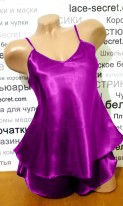 Атласная пижама фиолетовая, фото 2