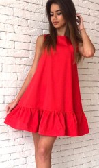 Красное летнее платье, фото