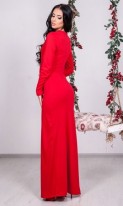 Красное платье в пол Д-358 фото 3