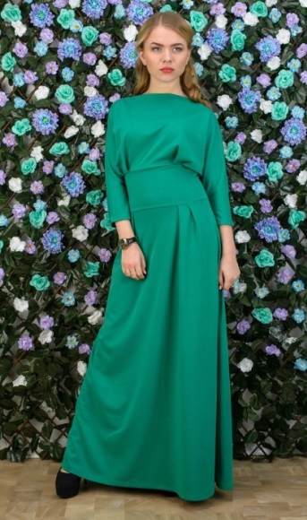 Платье-макси светло зеленое Д-384