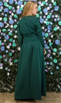 Платье-макси темно зеленое Д-382 фото 2