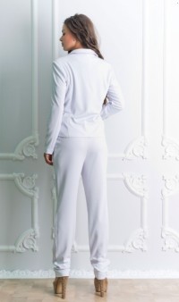 Белый брючный костюм КТ-114 фото 2