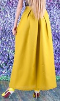 Длинная юбка из габардина желтая Л-136 фото 2