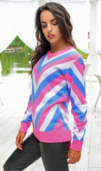 Трехцветный свитер СК-224