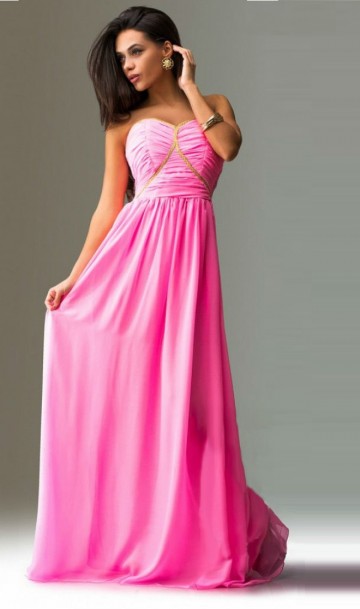 Греческое платье розового цвета Д-817