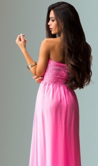 Греческое платье розового цвета Д-817 фото 2