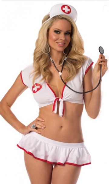 Костюм медсестры топ и юбка Р-404