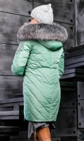 Зимняя куртка-пуховик оливкового цвета СК-290 фото 2