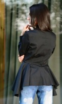 Черная блузка с брошью в комплекте СК-398 фото 2