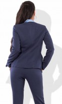 Оригинальный темно-синий деловой костюм КТ-224 фото 2