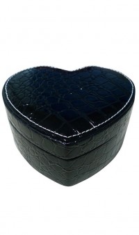 Шкатулка для украшений сердце черная ТБ-137 фото 1