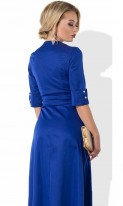 Синее платье макси в пол на запах Д-993 фото 2