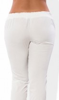Белые летние брюки из ткани софт 1260 фото 2