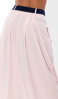 Летняя длинная светло-розовая юбка 1262 фото 2