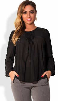 Блуза черная размеры от XL 3064, фото