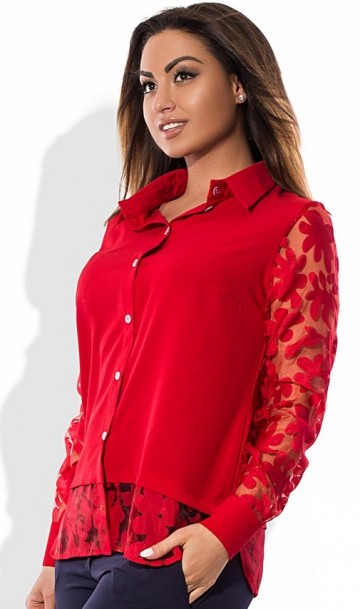 Блуза красная размеры от XL 3044 , фото