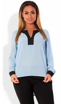 Блуза в стиле фрак из креп-шифона размеры от XL 3052, фото