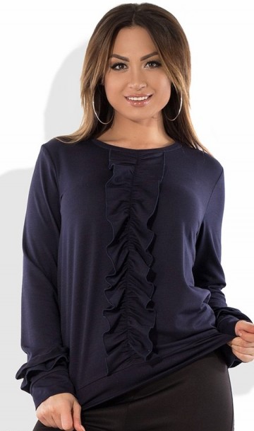 Блузка из двухнитки с длинным рукавом размеры от XL 3017 , фото