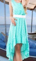 Оригинальное голубое летнее платье Д-092 фото 3