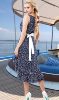 Оригинальное синее летнее платье Д-091 фото 2