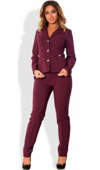 Оригинальный бордовый костюм размеры от XL 4016