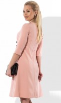 Экстравагантное розовое офисное платье Д-1015 фото 2