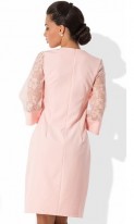 Элегантное розовое платье в офис Д-1030 фото 2