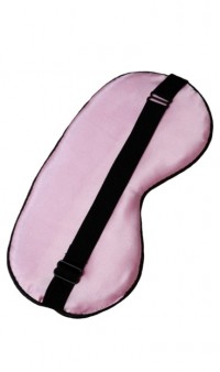 Розовая шелковая маска для сна с регулятором А-1015 фото 2