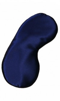 Темно синяя шелковая маска для сна с регулятором А-1013