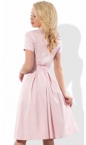 Красивое летнее платье на запах розовое Д-1115 фото 2
