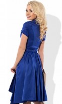 Красивое летнее платье на запах синее Д-1116 фото 2