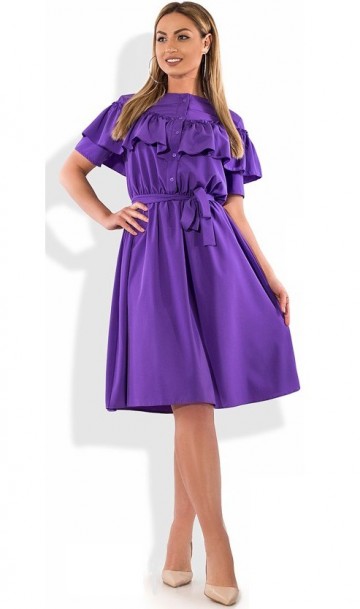 Красивое платье женское фиолетовое размеры от XL ПБ-281, фото