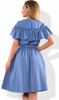 Красивое платье женское голубое размеры от XL ПБ-282, фото 2
