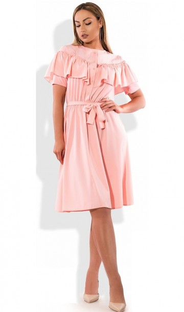 Красивое платье женское персиковое размеры от XL ПБ-283, фото