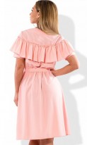 Красивое платье женское персиковое размеры от XL ПБ-283, фото 2