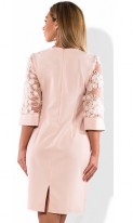 Красивое женское платье персиковое размеры от XL ПБ-285, фото 2