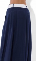 Летняя юбка макси темно-синего цвета Л-195 фото 2