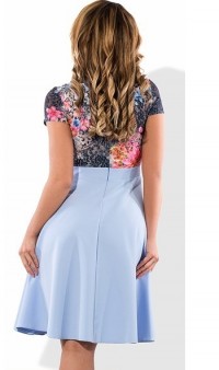 Модное женское платье голубое размеры от XL ПБ-289, фото 2