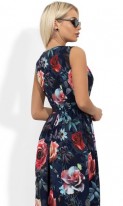Платье миди на запах с цветочным принтом Д-1084 фото 2