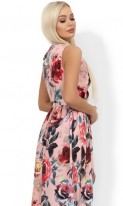 Платье миди на запах с цветочным принтом Д-1086 фото 2