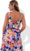 Платье сарафан макси цветастый размеры от XL ПБ-229, фото 2
