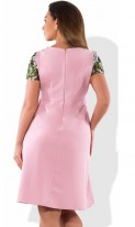 Розовое летнее платье с вышивкой размеры от XL ПБ-235, фото 2