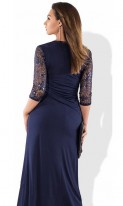 Вечернее платье женское темно синее размеры от XL ПБ-273, фото 2