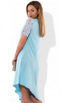 Асимметричное женское платье голубое размеры от XL ПБ-319, фото 2