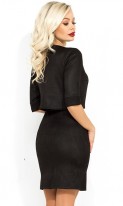 Черное платье из вельвета в комплекте с пиджаком Д-1277 фото 2
