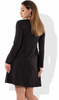 Черное женское платье мини размеры от XL ПБ-470, фото 2