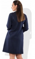 Деловое женское платье темно-синее размеры от XL ПБ-413, фото 2