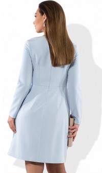 Голубое женское платье мини размеры от XL ПБ-468, фото 2