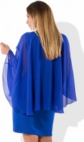 Коктейльное женское платье синее размеры от XL ПБ-492, фото 2